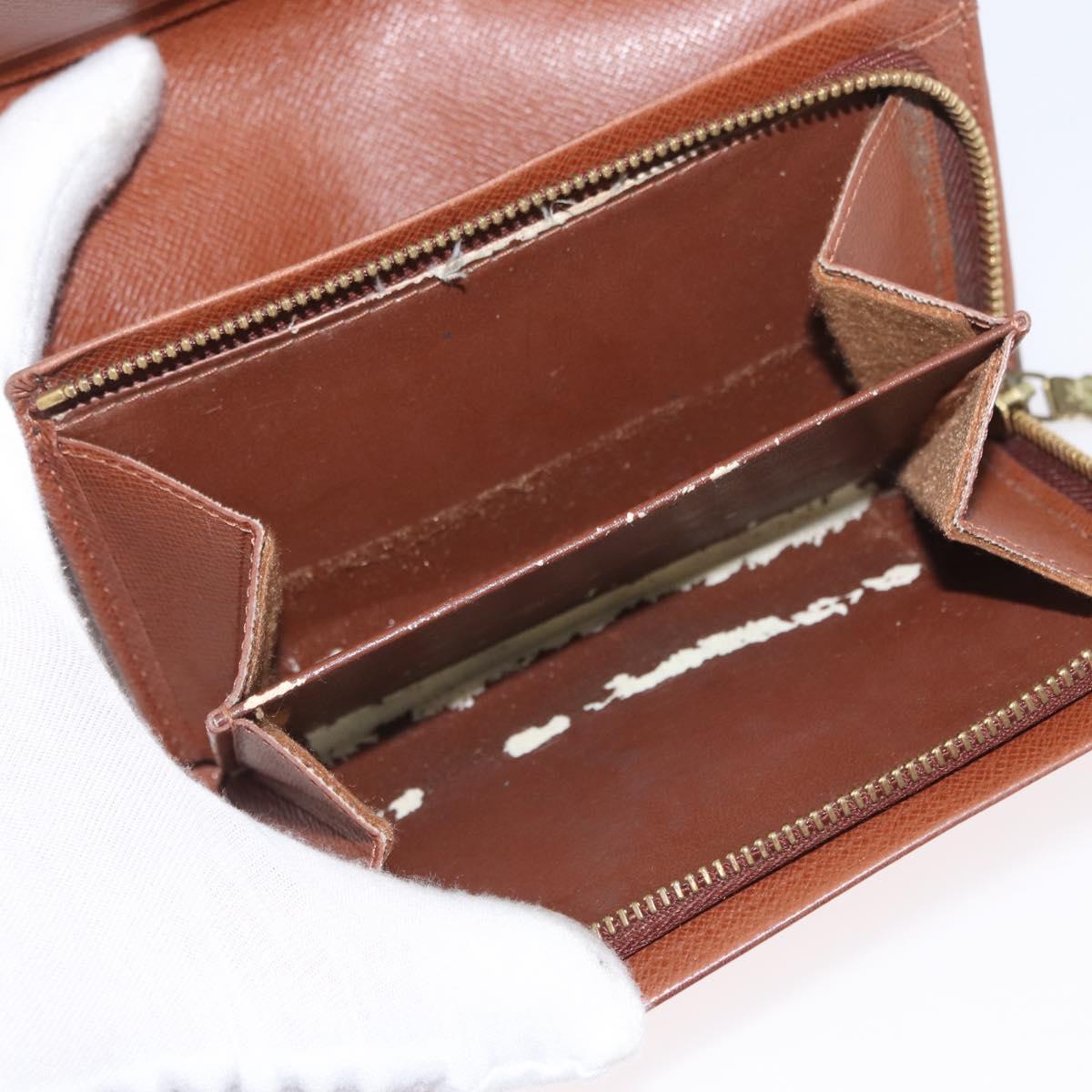 LOUIS VUITTON Monogram Porte Monnaie Billets Tresor Wallet M61730 Auth BA11009
