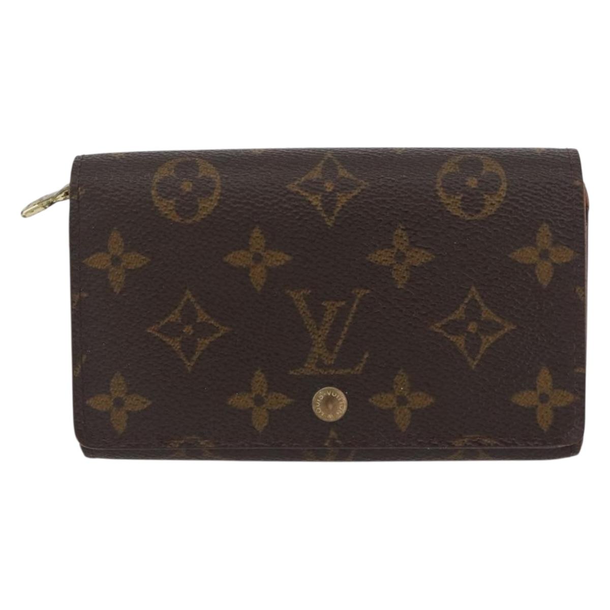 LOUIS VUITTON Monogram Porte Monnaie Billets Tresor Wallet M61730 Auth BA11009