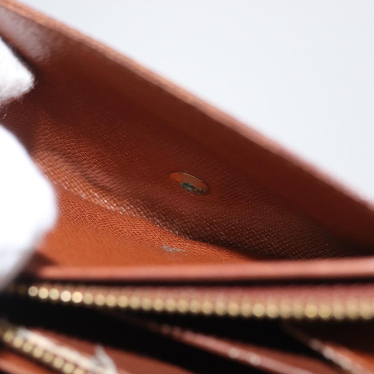 LOUIS VUITTON Monogram Porte Monnaie Billets Tresor Wallet M61730 Auth BA11009