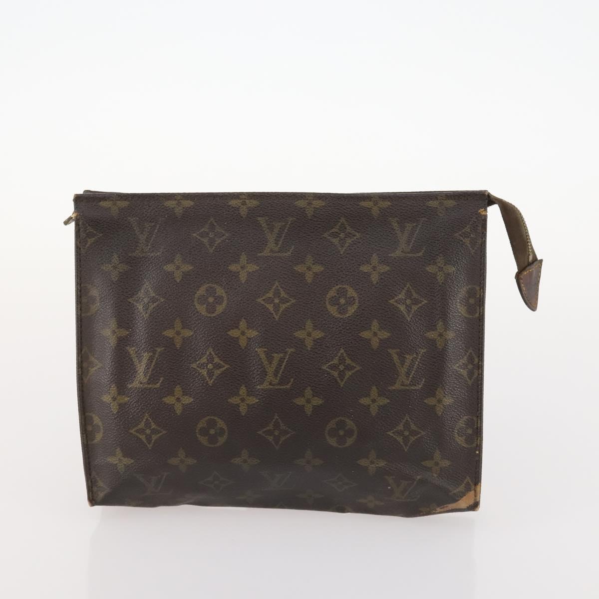 LOUIS VUITTON Monogram Poche Toilette 26 Pouch 2 Set M47542 LV Auth BA11016