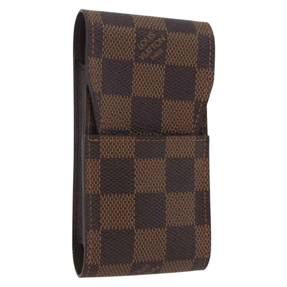 LOUIS VUITTON Damier Ebene Etui Cigarette Case N63024 LV Auth BA11017