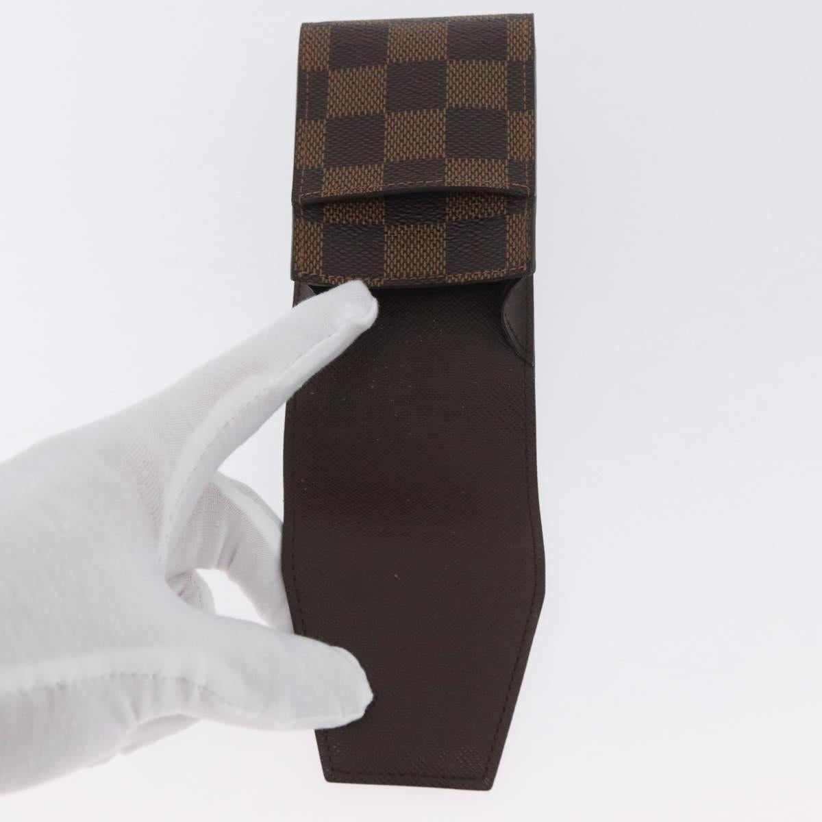 LOUIS VUITTON Damier Ebene Etui Cigarette Case N63024 LV Auth BA11017
