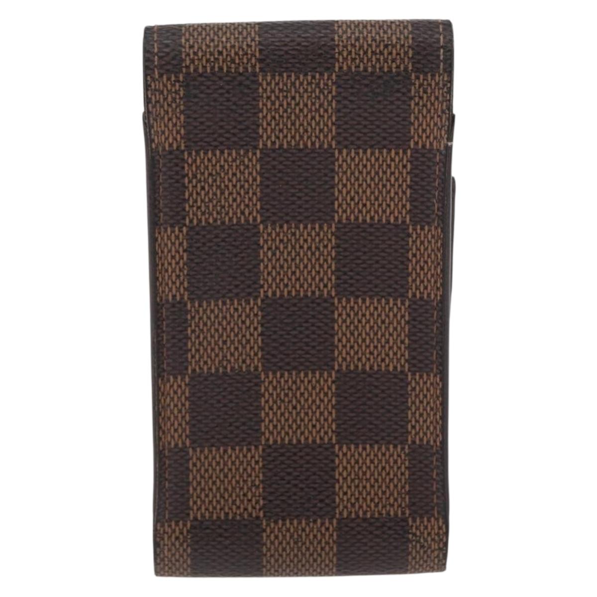 LOUIS VUITTON Damier Ebene Etui Cigarette Case N63024 LV Auth BA11018