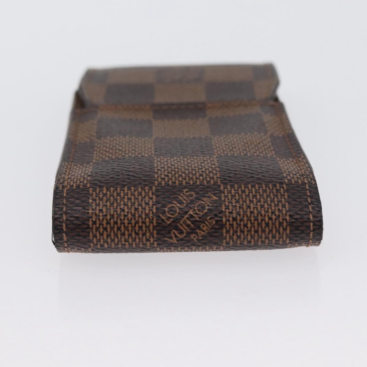 LOUIS VUITTON Damier Ebene Etui Cigarette Case N63024 LV Auth BA11018