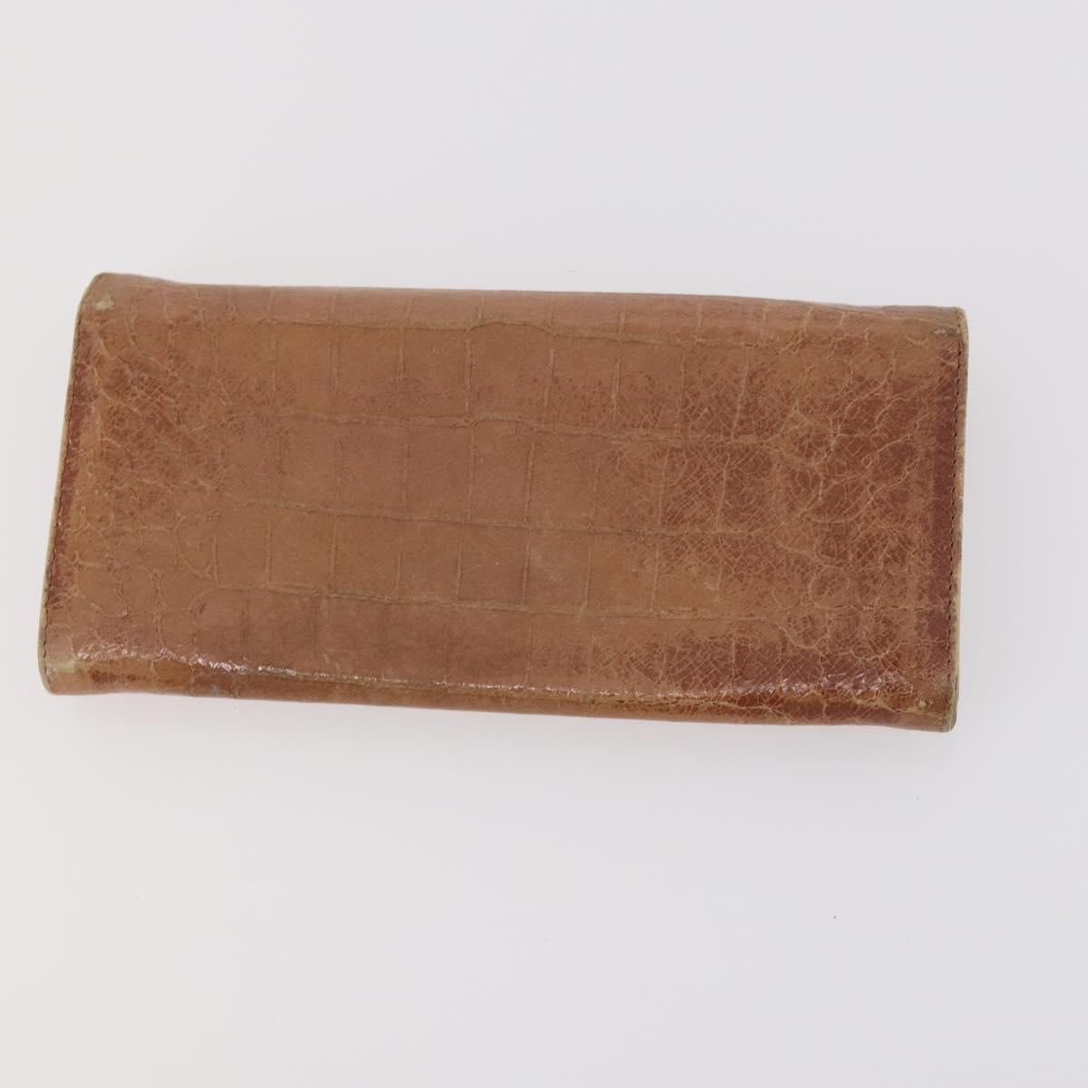 Miu Miu Wallet Leather 2 Set Brown Green Auth BA11023