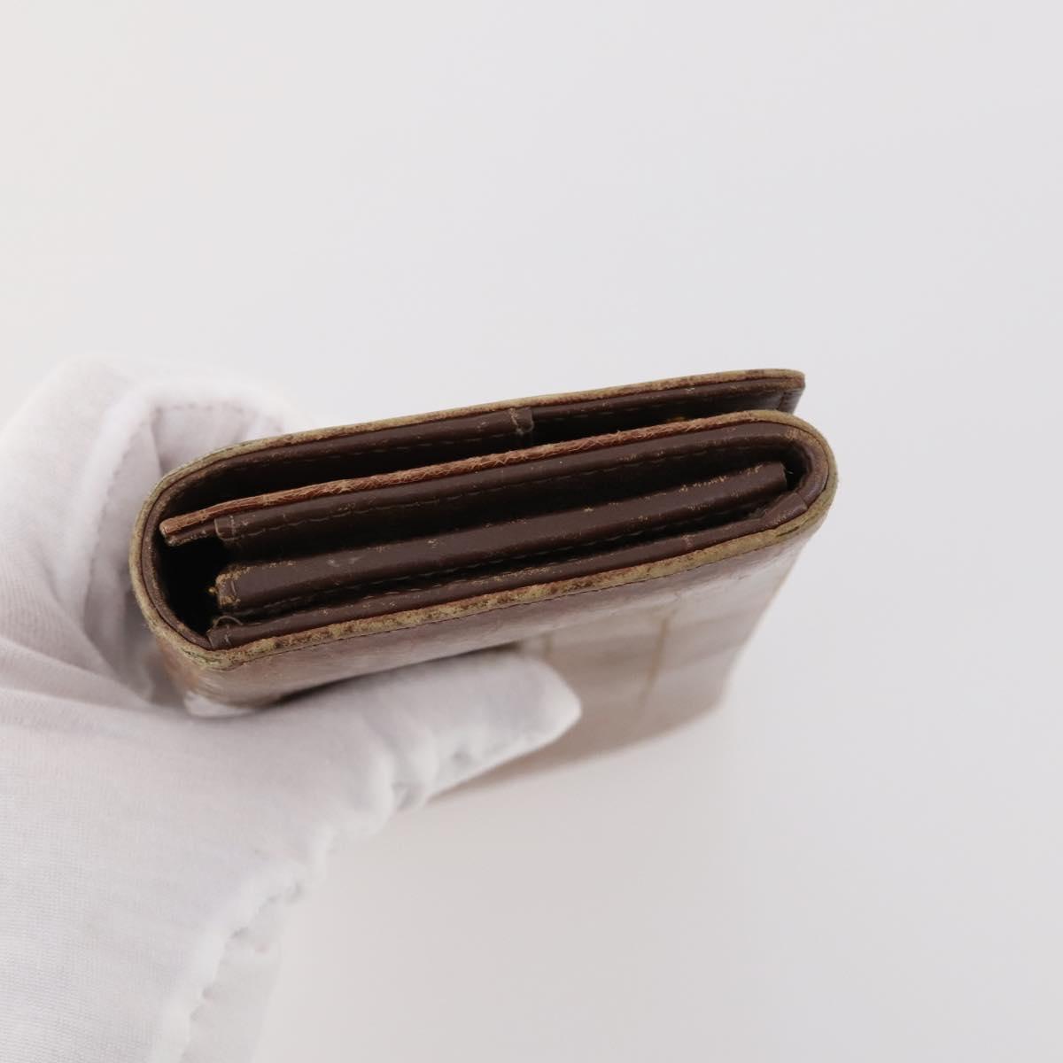 Miu Miu Wallet Leather 2 Set Brown Green Auth BA11023