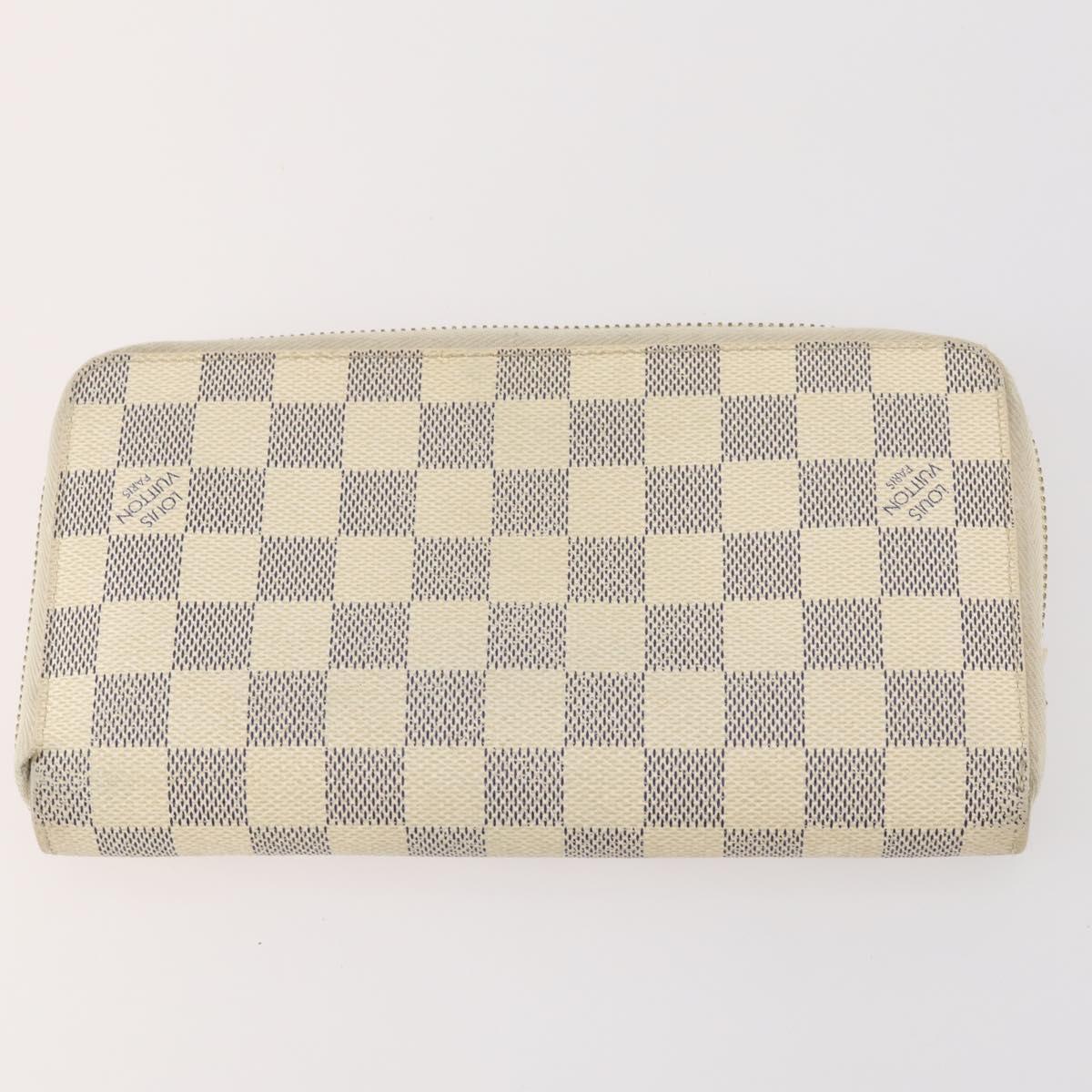 LOUIS VUITTON Monogram Damier Azur Wallet 4 Set LV Auth BA11025