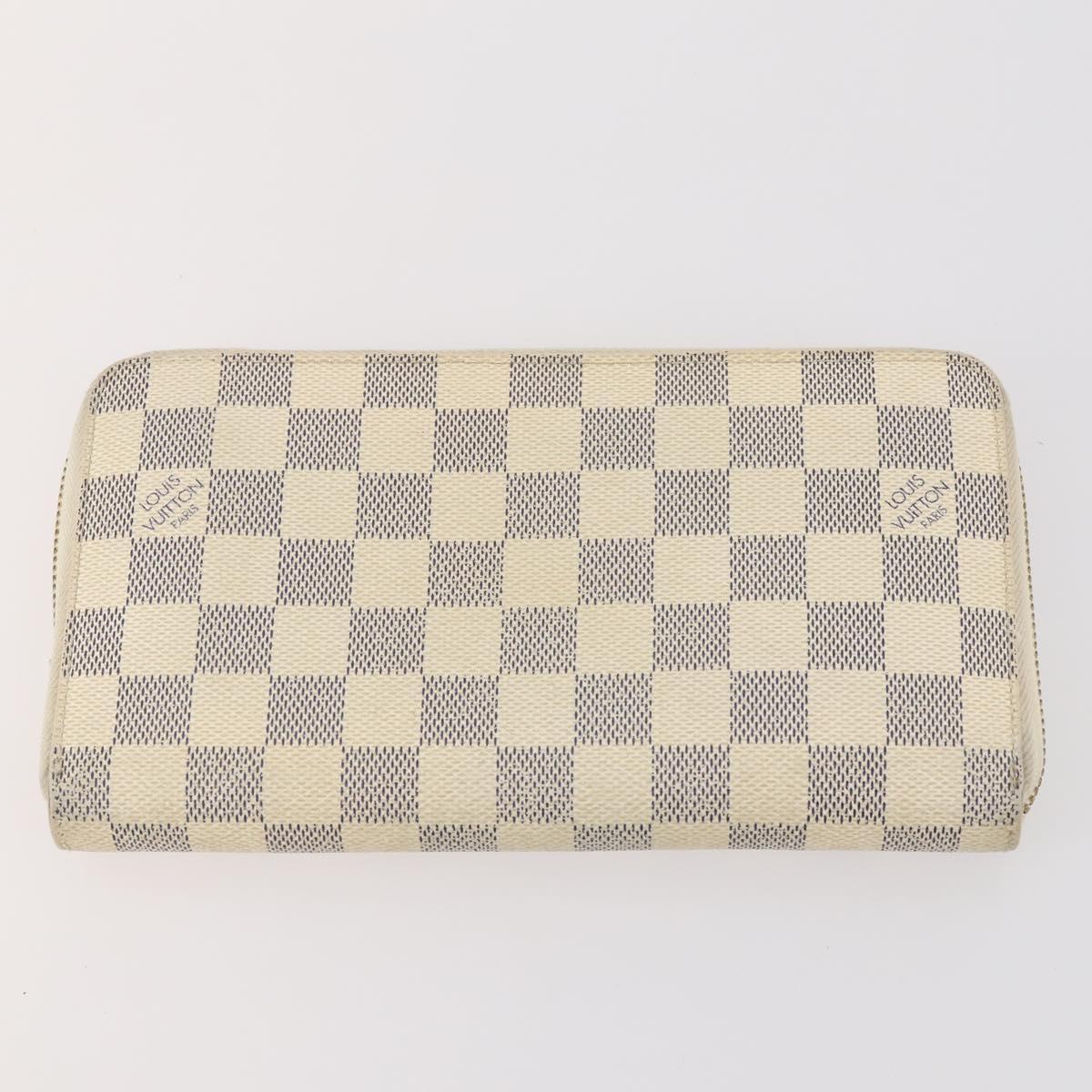 LOUIS VUITTON Monogram Damier Azur Wallet 4 Set LV Auth BA11025