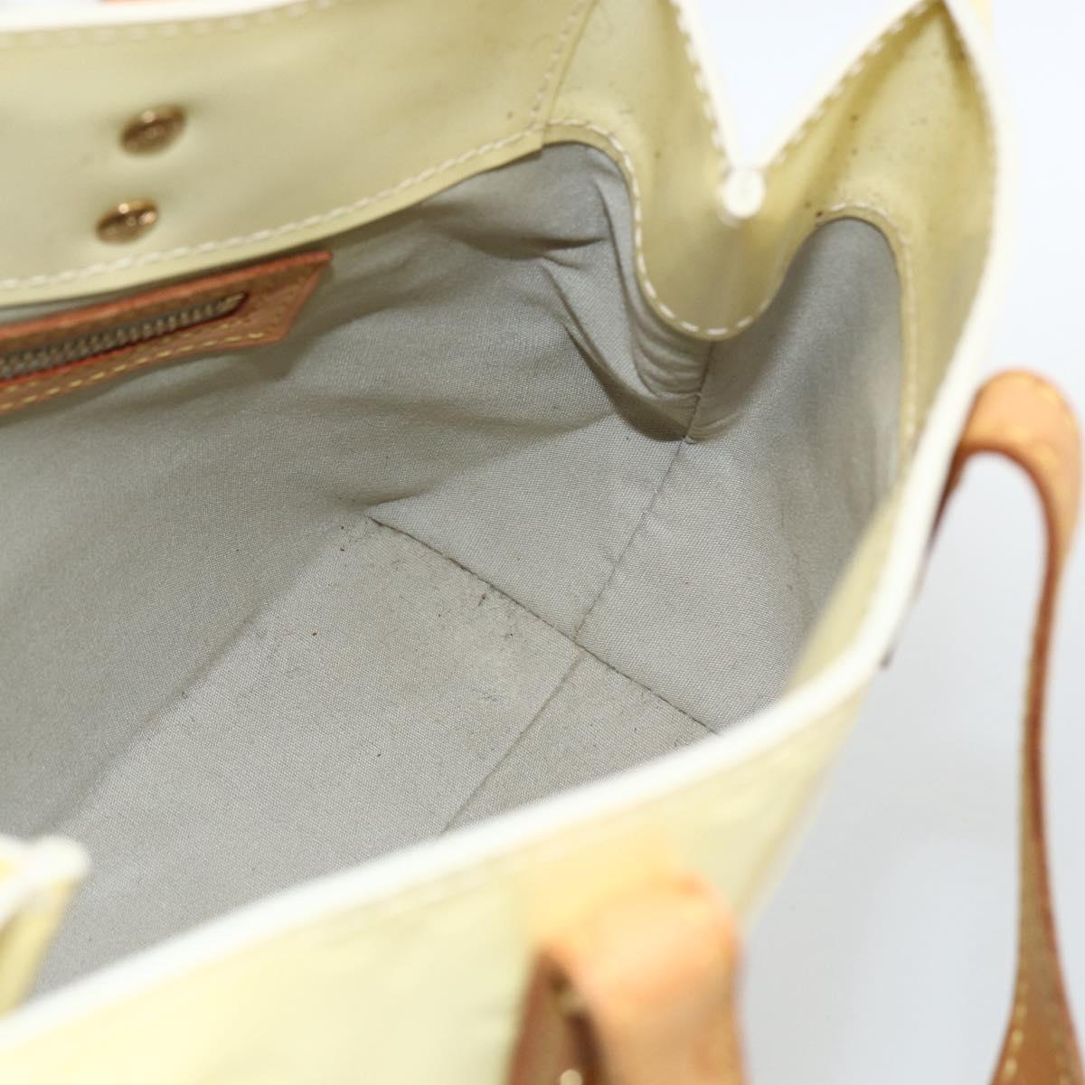 LOUIS VUITTON Monogram Vernis Reade PM Hand Bag Perle M91336 LV Auth BA11033