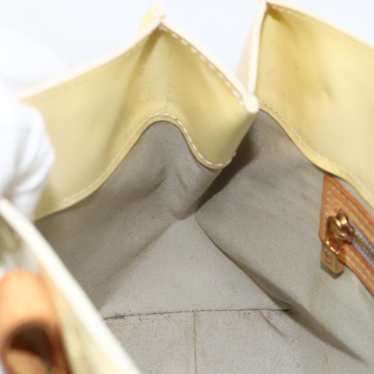 LOUIS VUITTON Monogram Vernis Reade PM Hand Bag Perle M91336 LV Auth BA11033