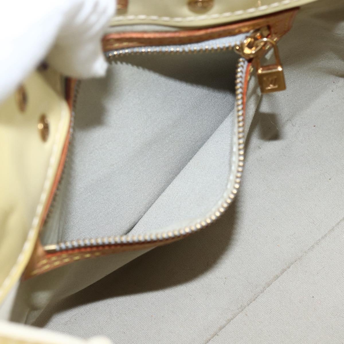 LOUIS VUITTON Monogram Vernis Reade PM Hand Bag Perle M91336 LV Auth BA11033