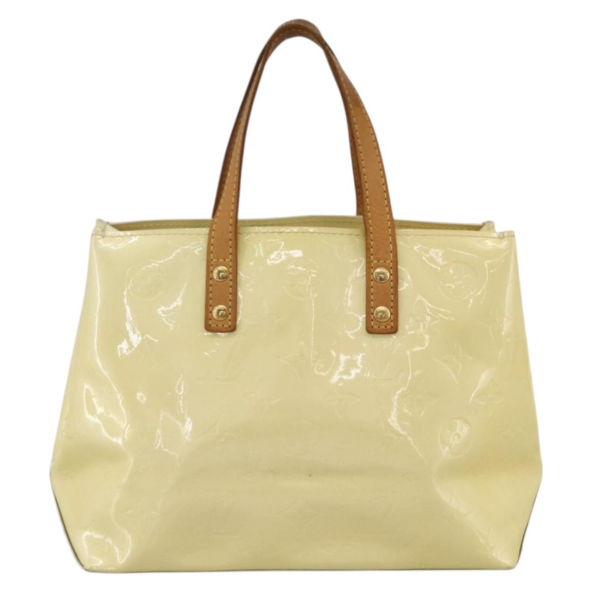 LOUIS VUITTON Monogram Vernis Reade PM Hand Bag Perle M91336 LV Auth BA11033