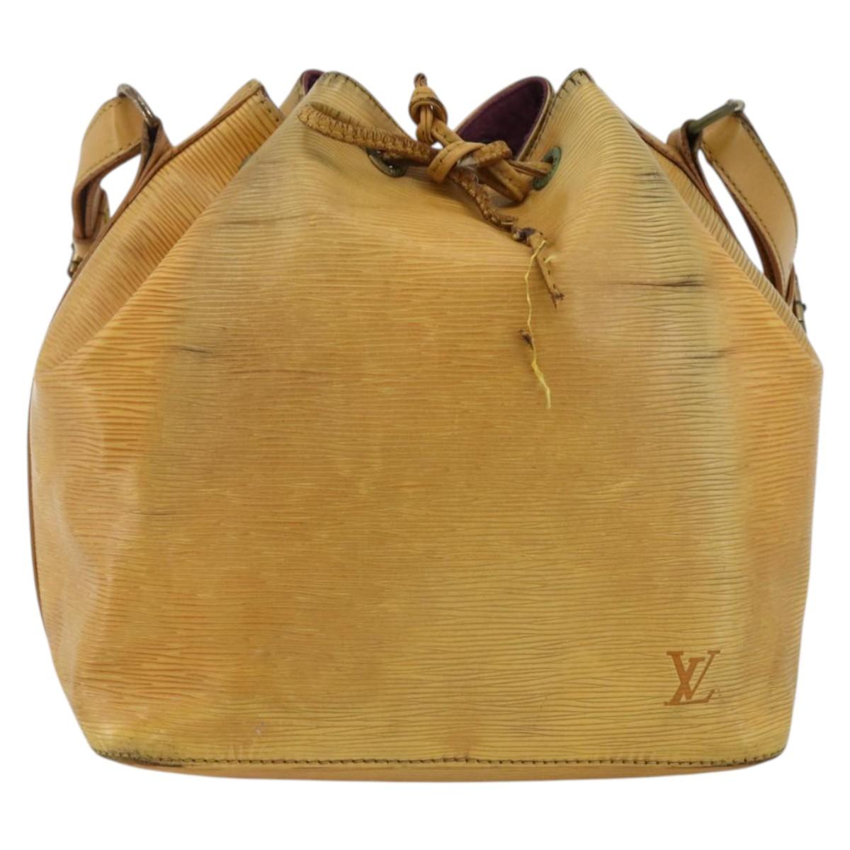 LOUIS VUITTON Epi Petit Noe Shoulder Bag Yellow M44109 LV Auth BA11042