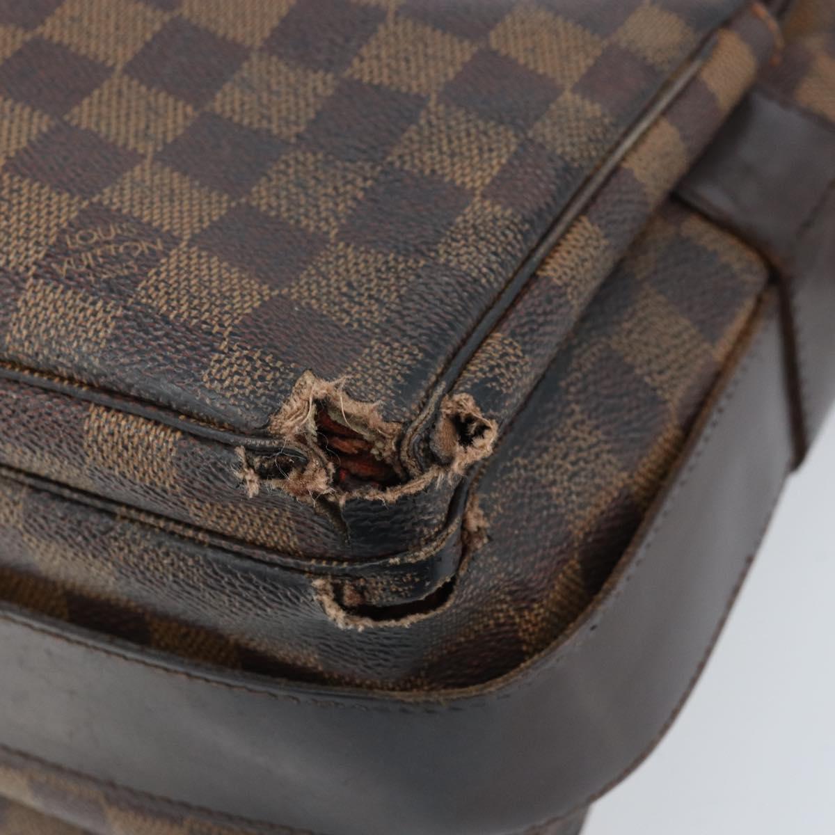LOUIS VUITTON Damier Ebene Naviglio Shoulder Bag N45255 LV Auth BA11043