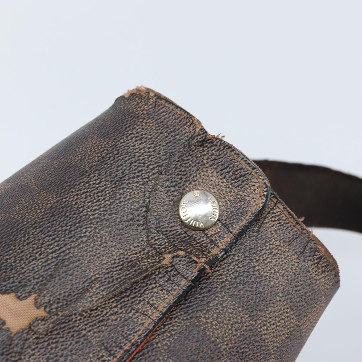 LOUIS VUITTON Damier Ebene Naviglio Shoulder Bag N45255 LV Auth BA11043