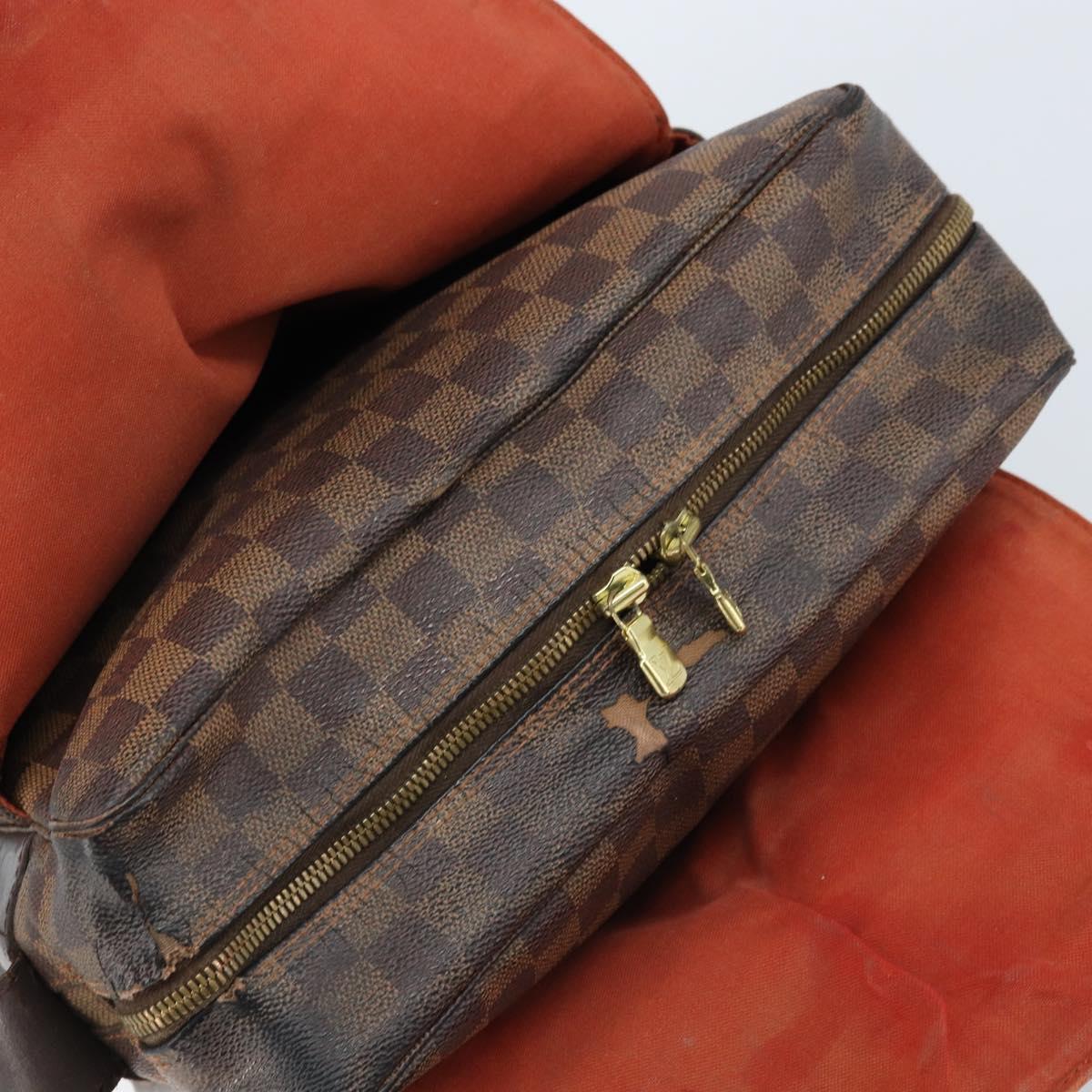 LOUIS VUITTON Damier Ebene Naviglio Shoulder Bag N45255 LV Auth BA11043