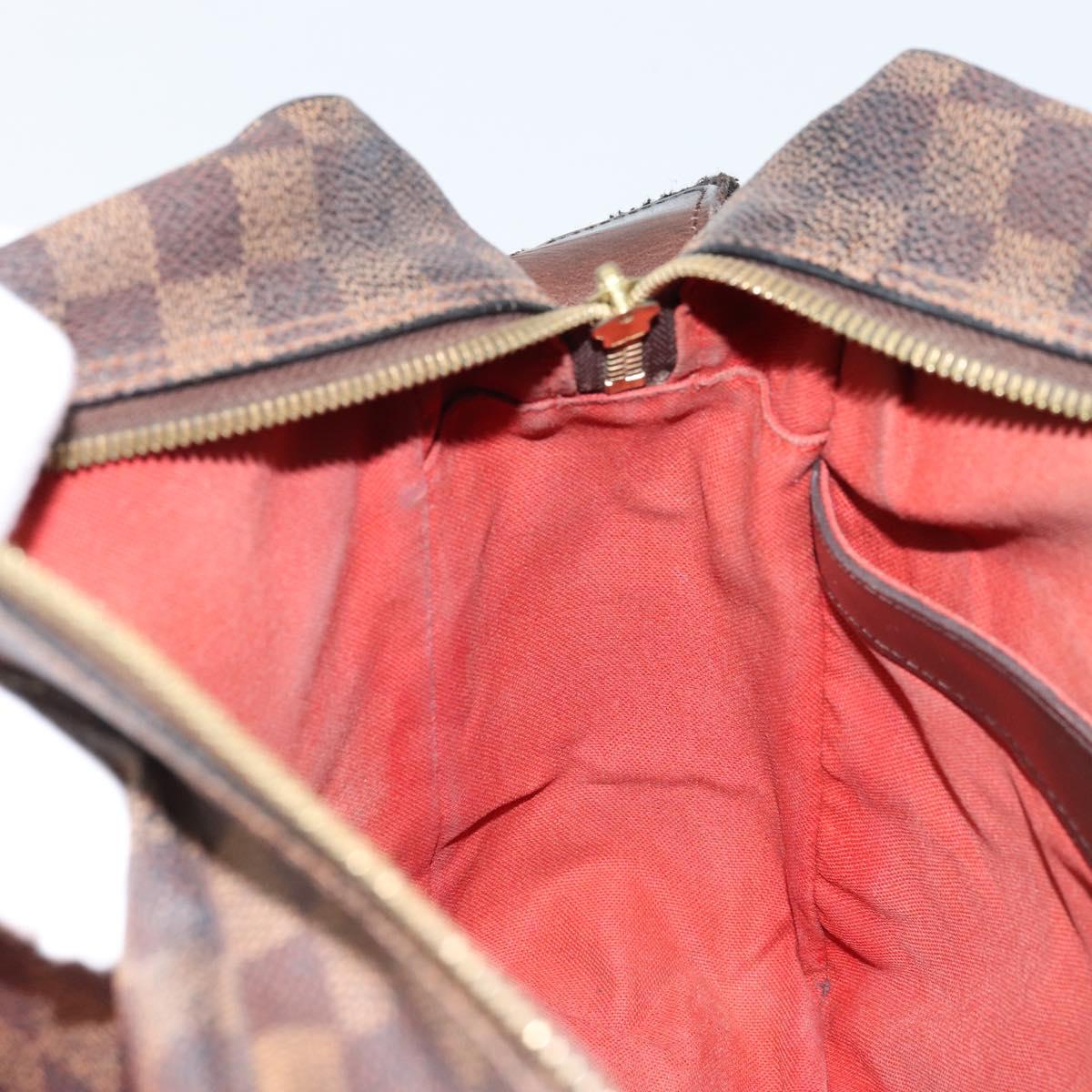 LOUIS VUITTON Damier Ebene Naviglio Shoulder Bag N45255 LV Auth BA11043