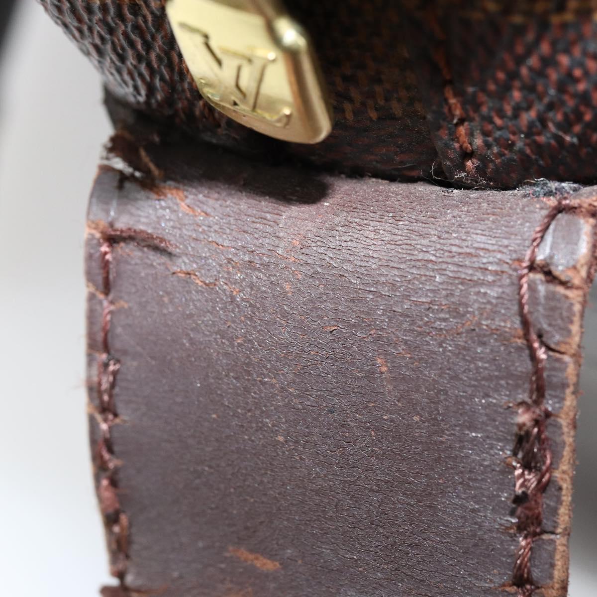 LOUIS VUITTON Damier Ebene Naviglio Shoulder Bag N45255 LV Auth BA11043