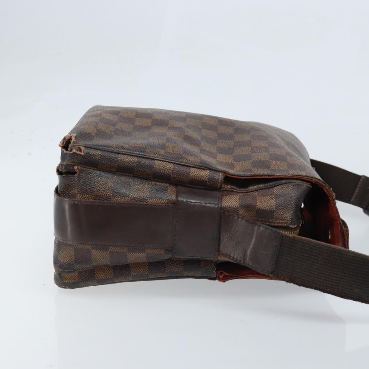 LOUIS VUITTON Damier Ebene Naviglio Shoulder Bag N45255 LV Auth BA11043
