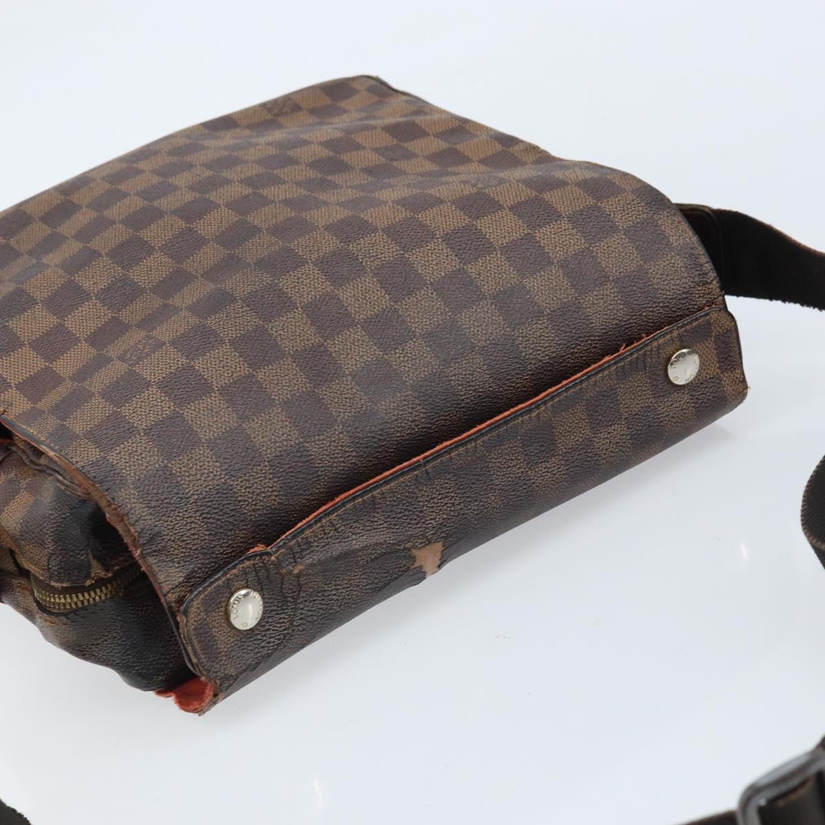 LOUIS VUITTON Damier Ebene Naviglio Shoulder Bag N45255 LV Auth BA11043