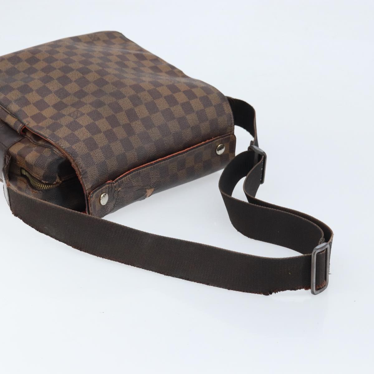LOUIS VUITTON Damier Ebene Naviglio Shoulder Bag N45255 LV Auth BA11043