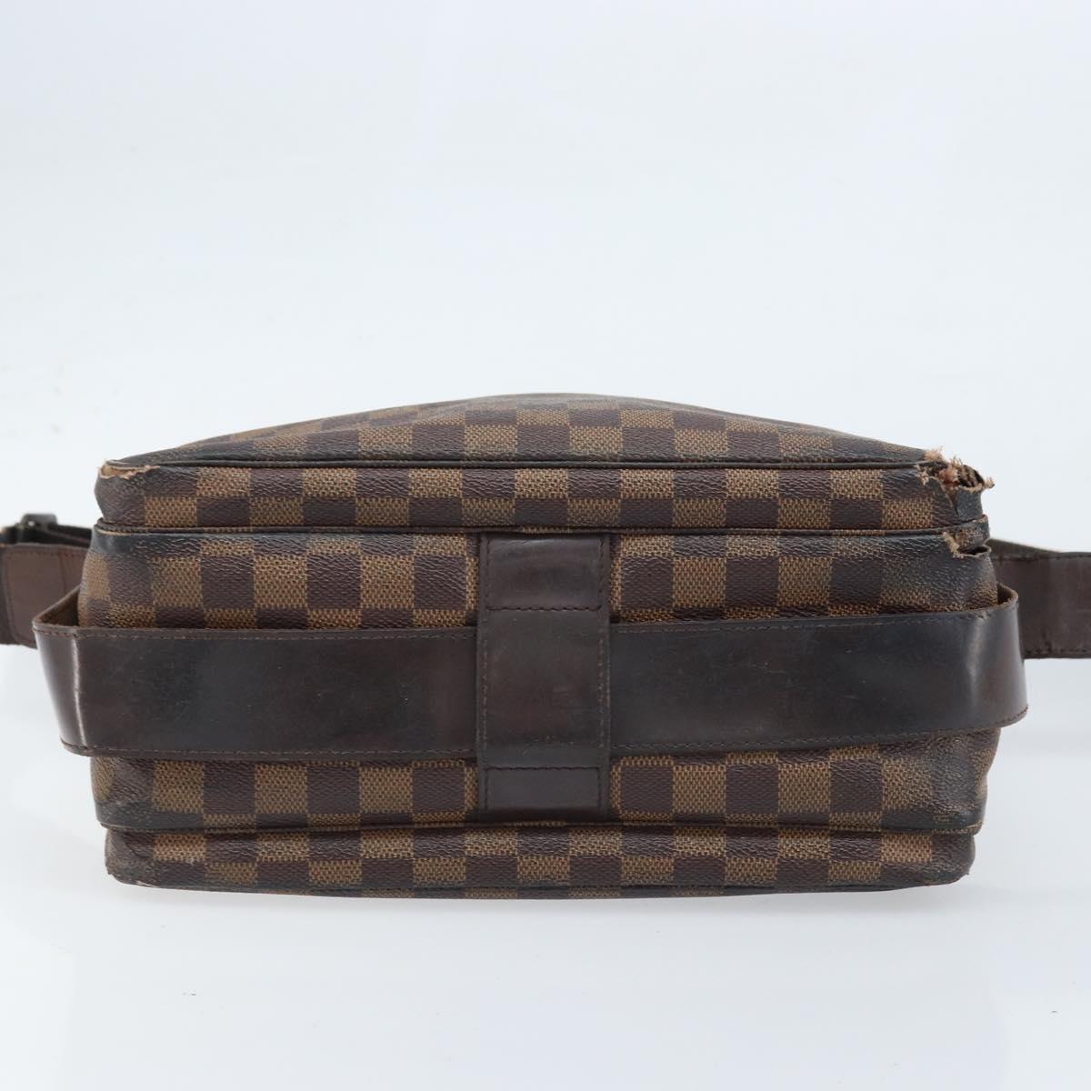 LOUIS VUITTON Damier Ebene Naviglio Shoulder Bag N45255 LV Auth BA11043
