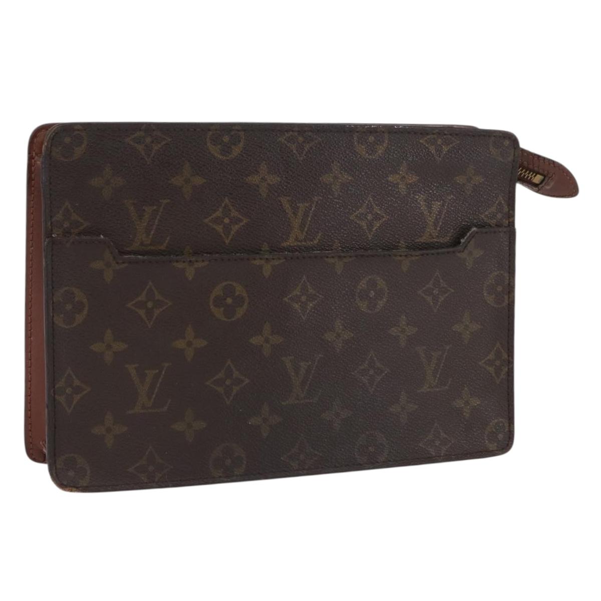 LOUIS VUITTON Monogram Pochette Homme Clutch Bag M51795 LV Auth BA11049