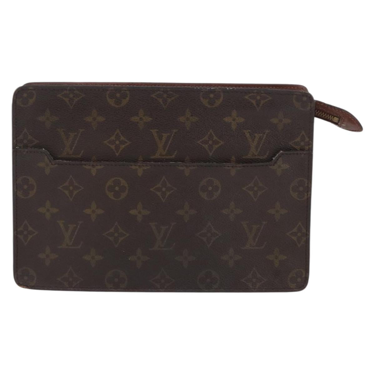 LOUIS VUITTON Monogram Pochette Homme Clutch Bag M51795 LV Auth BA11049