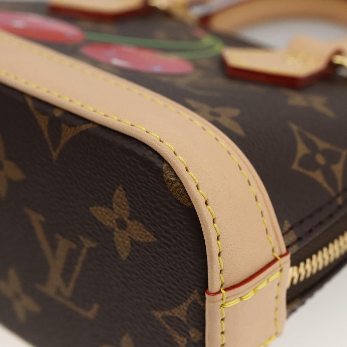 LOUIS VUITTON Monogram Cherry Nano Alma Hand Bag M13416 LV Auth BA11050SM