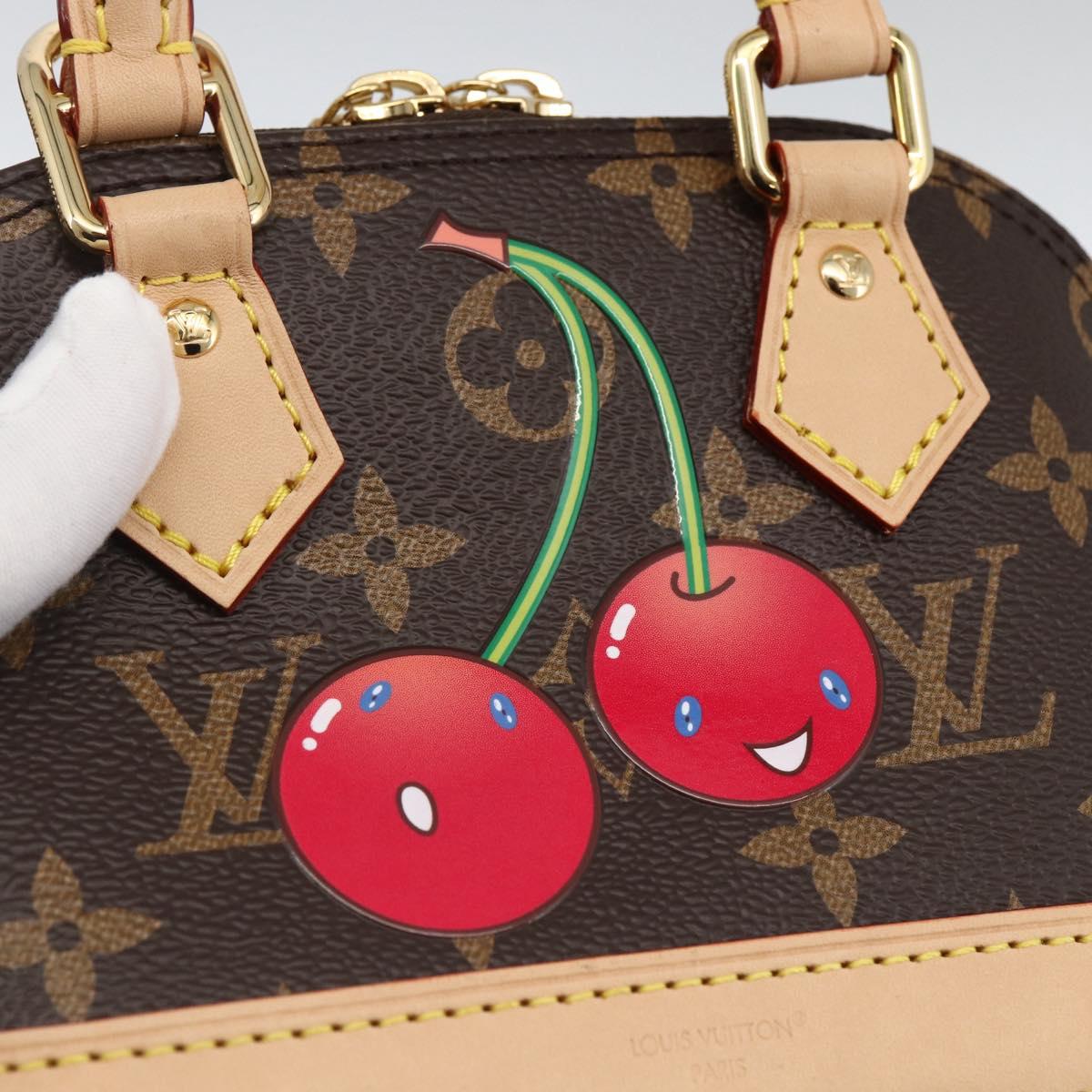LOUIS VUITTON Monogram Cherry Nano Alma Hand Bag M13416 LV Auth BA11050SM