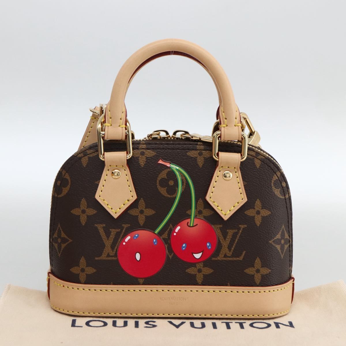 LOUIS VUITTON Monogram Cherry Nano Alma Hand Bag M13416 LV Auth BA11050SM