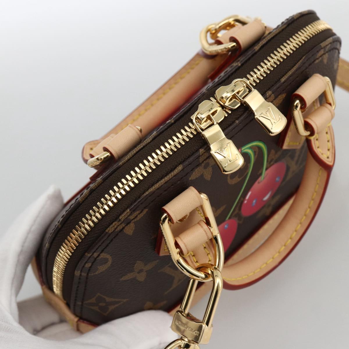 LOUIS VUITTON Monogram Cherry Nano Alma Hand Bag M13416 LV Auth BA11050SM