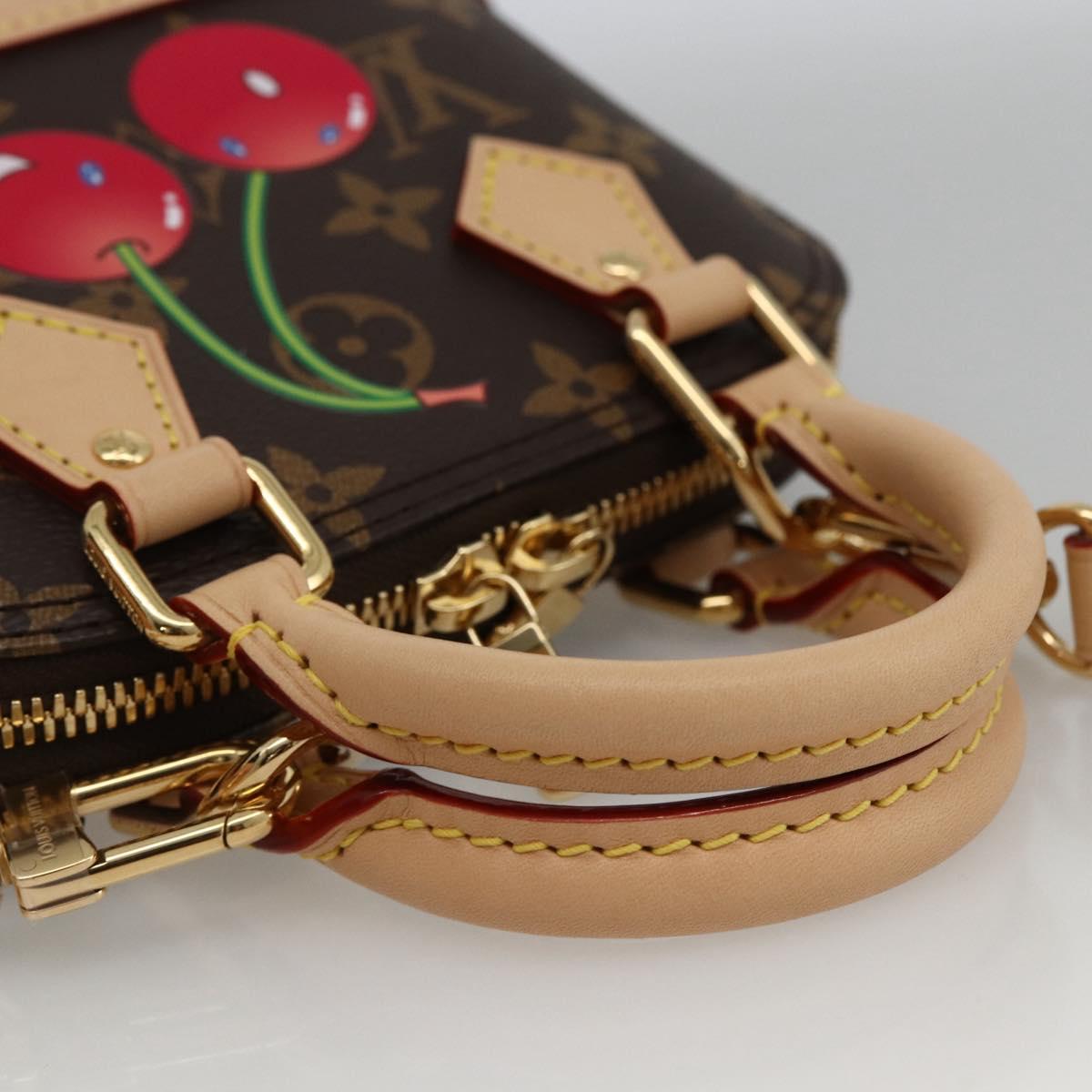 LOUIS VUITTON Monogram Cherry Nano Alma Hand Bag M13416 LV Auth BA11050SM