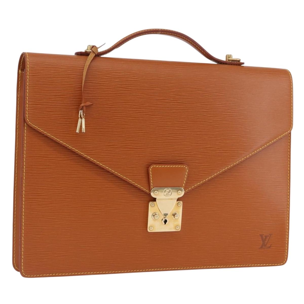 LOUIS VUITTON Epi Porte Documents Bandouliere Briefcase M54468 Auth BA11052