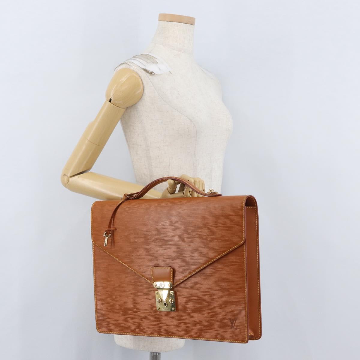 LOUIS VUITTON Epi Porte Documents Bandouliere Briefcase M54468 Auth BA11052