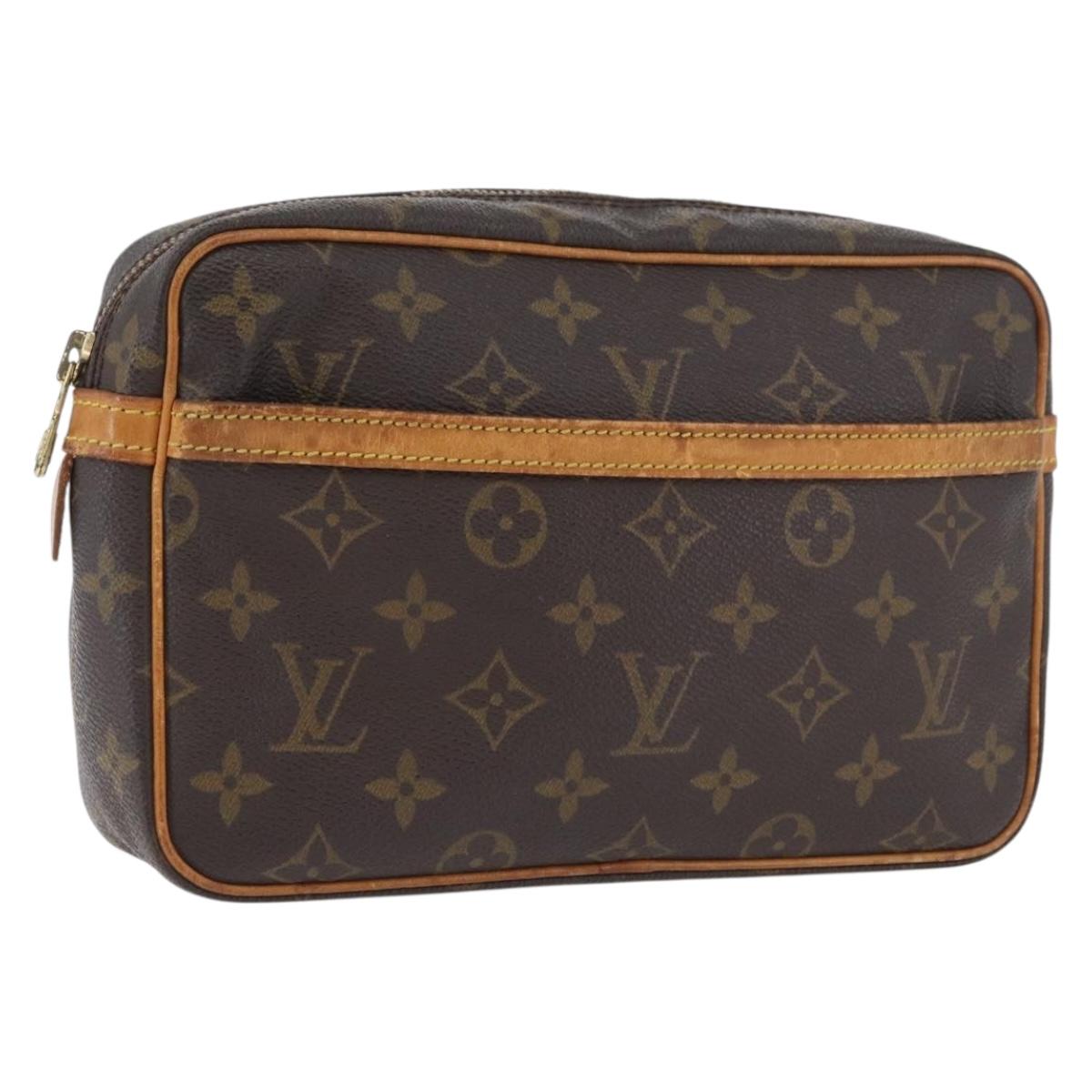LOUIS VUITTON Monogram Compiegne 23 Clutch Bag M51847 LV Auth BA11065