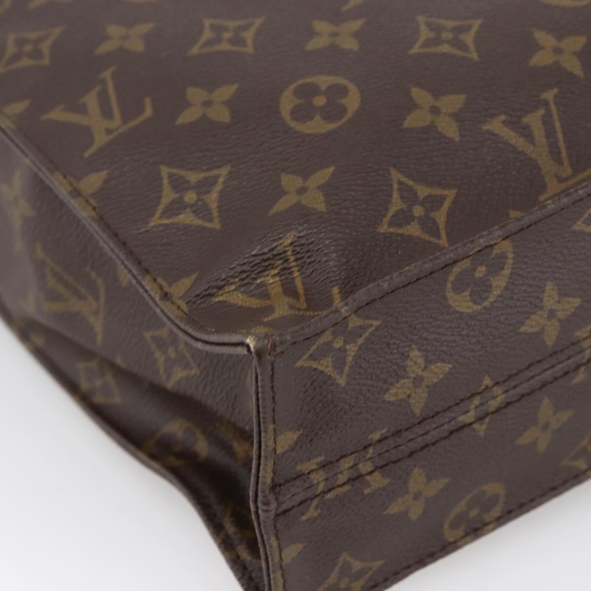 LOUIS VUITTON Monogram Sac Plat Hand Bag M51140 LV Auth BA11074