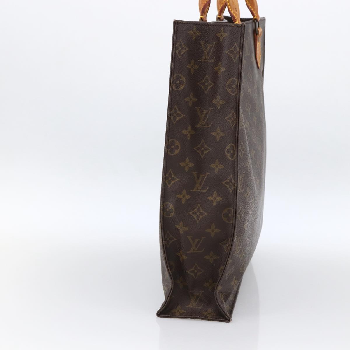 LOUIS VUITTON Monogram Sac Plat Hand Bag M51140 LV Auth BA11074