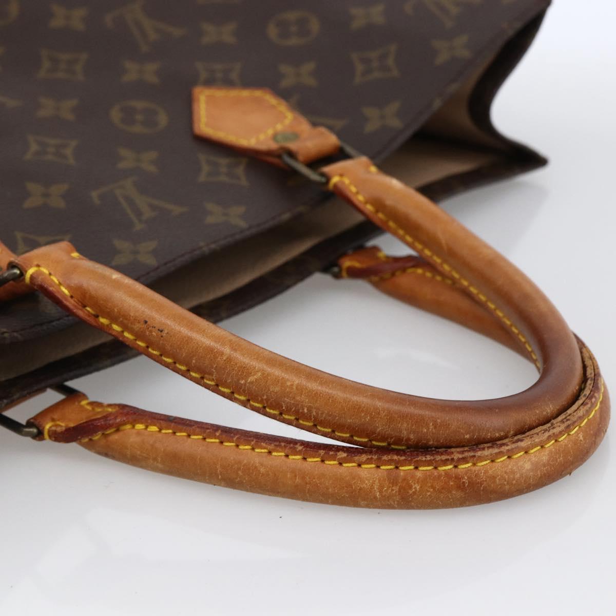 LOUIS VUITTON Monogram Sac Plat Hand Bag M51140 LV Auth BA11074