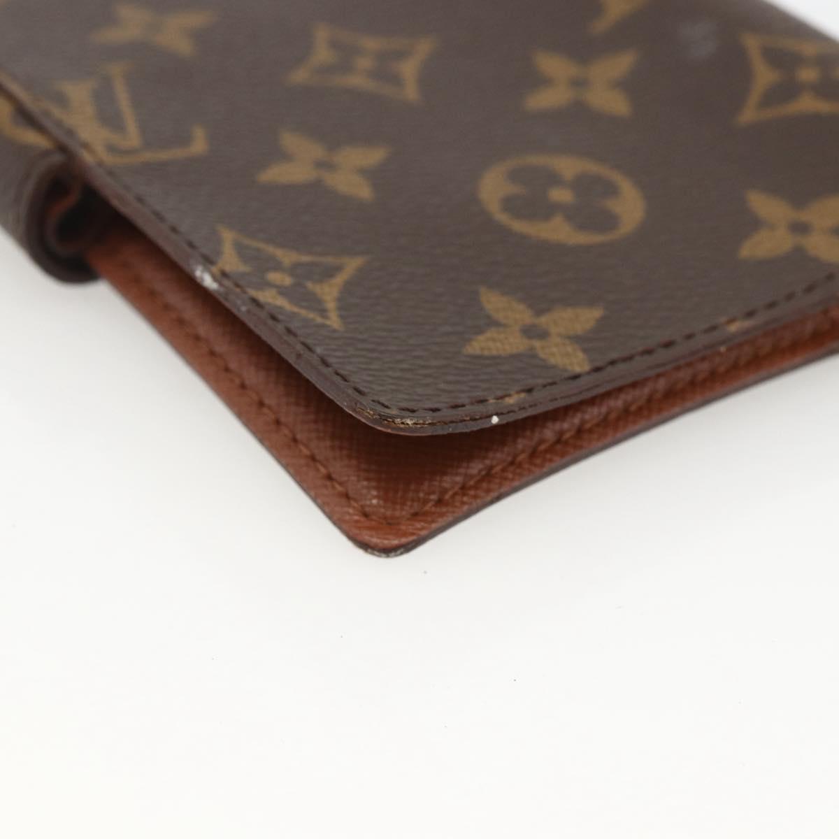 LOUIS VUITTON Monogram Agenda PM Day Planner Cover R20005 LV Auth BA11076