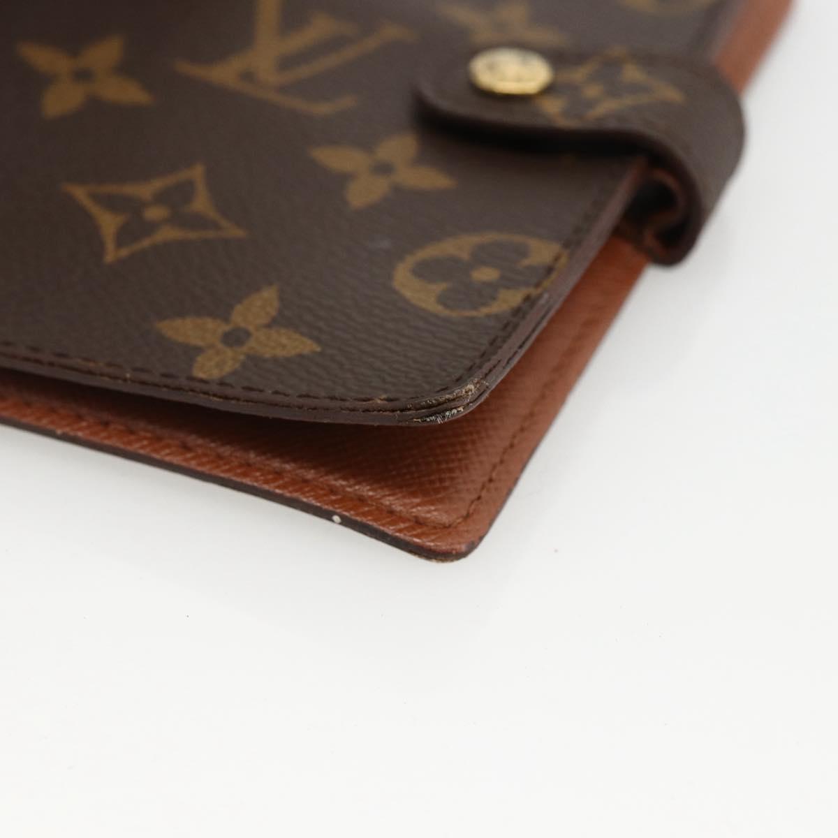 LOUIS VUITTON Monogram Agenda PM Day Planner Cover R20005 LV Auth BA11076
