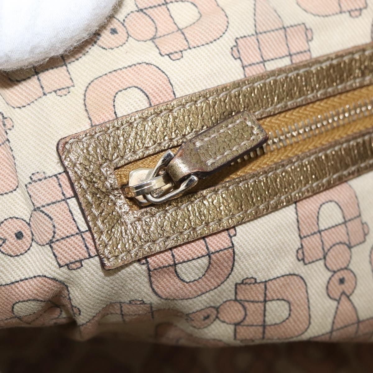 GUCCI GG Canvas Tote Bag Beige Gold 137396 Auth BA11082