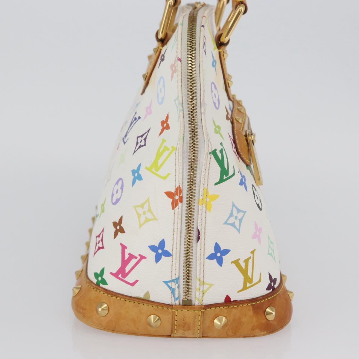 LOUIS VUITTON Monogram Multicolor Alma Hand Bag White M92647 LV Auth BA11105