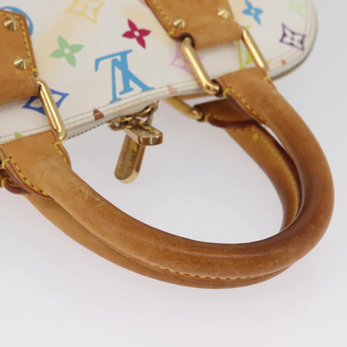 LOUIS VUITTON Monogram Multicolor Alma Hand Bag White M92647 LV Auth BA11105