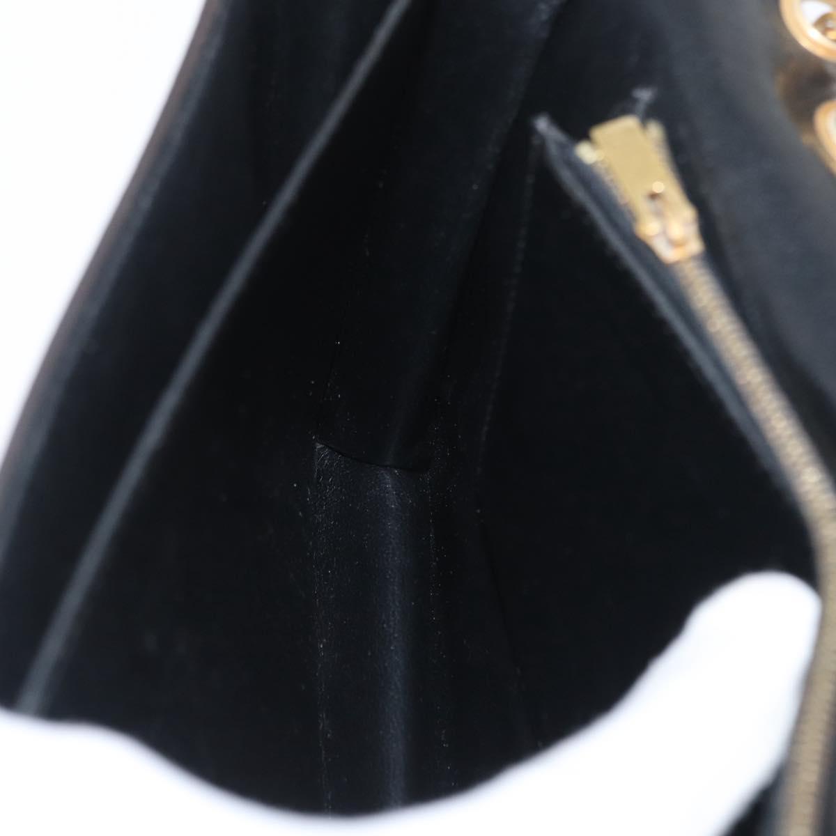 CELINE Large Flap Chain Shoulder Bag Leather Multicolor Gold Auth BA11111
