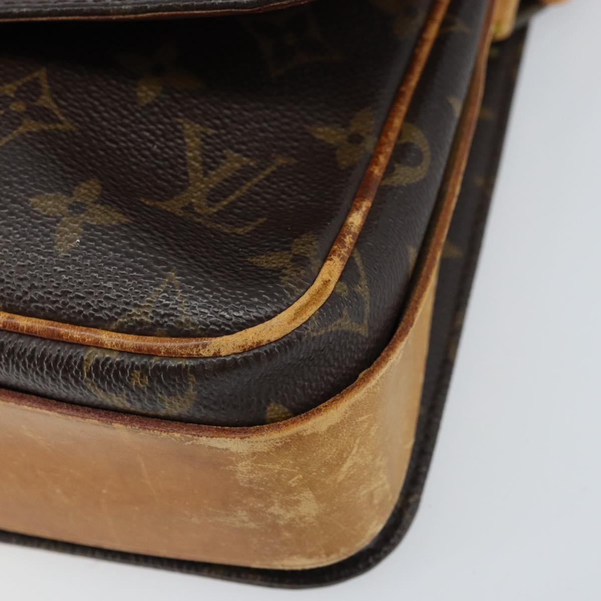 LOUIS VUITTON Monogram Cartouchiere MM Shoulder Bag M51253 LV Auth BA11124