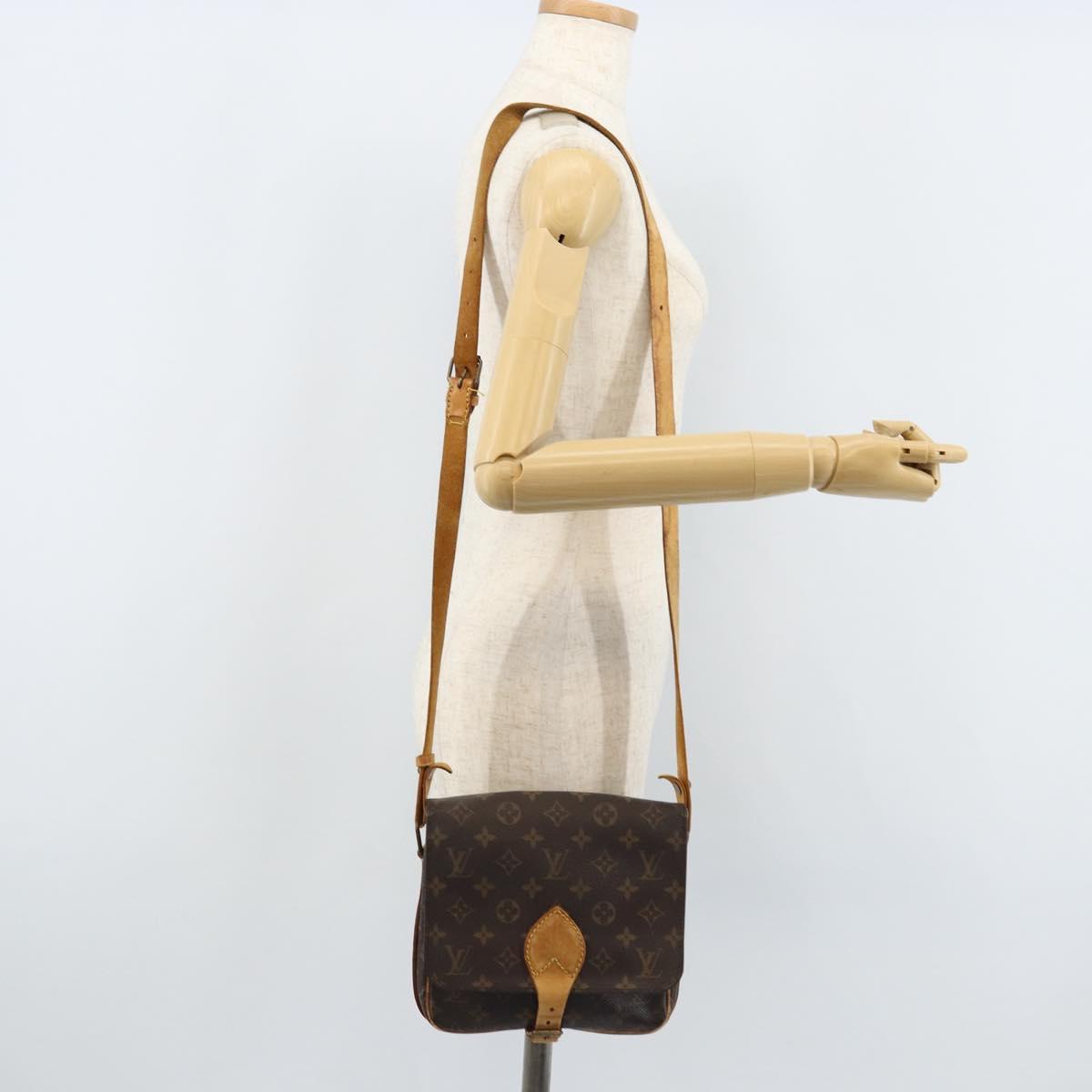 LOUIS VUITTON Monogram Cartouchiere MM Shoulder Bag M51253 LV Auth BA11124