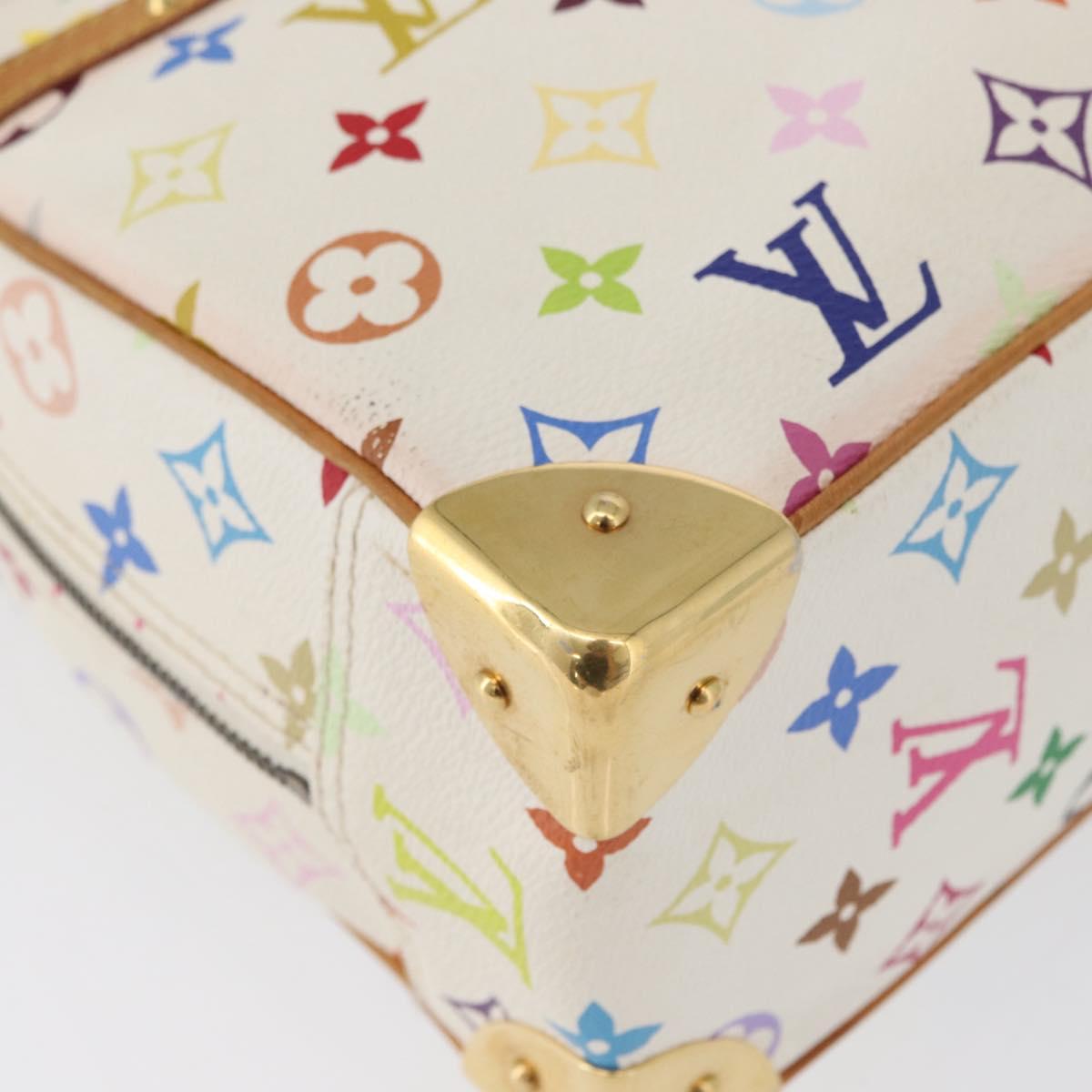 LOUIS VUITTON Monogram Multicolor Trouville Bag White M92663 LV Auth BA11135