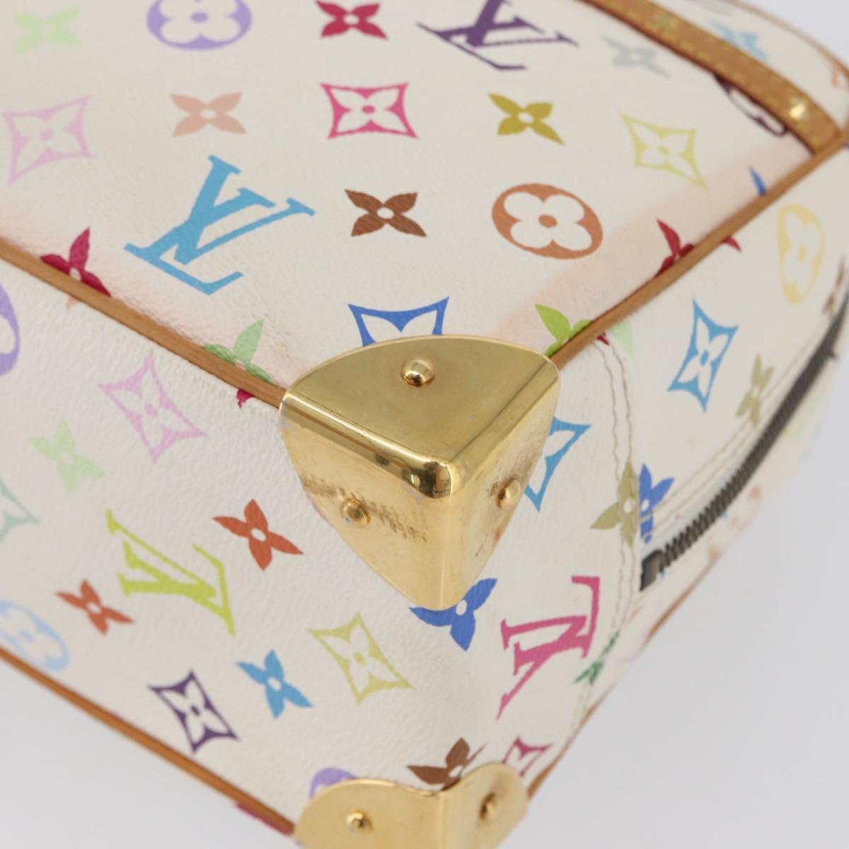 LOUIS VUITTON Monogram Multicolor Trouville Bag White M92663 LV Auth BA11135