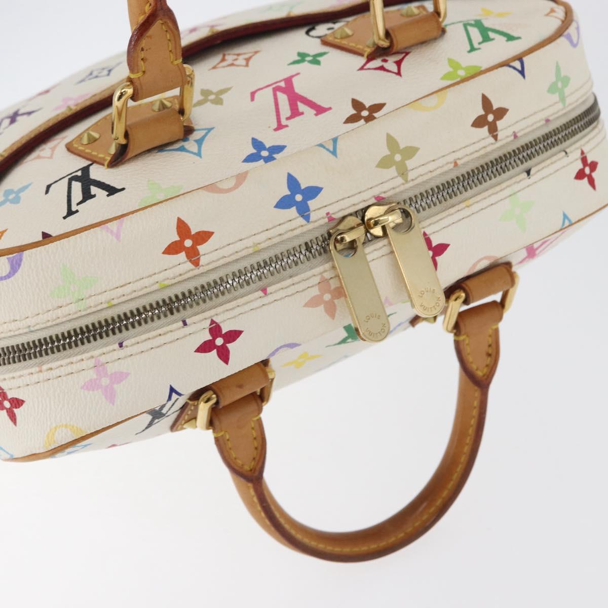 LOUIS VUITTON Monogram Multicolor Trouville Bag White M92663 LV Auth BA11135
